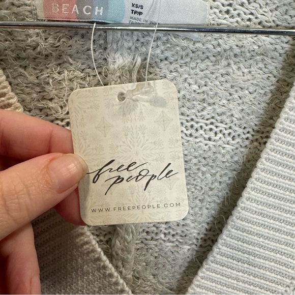 Free People Beach lmani knit maxi sweater swim cover XS/S oversized - Picture 8 of 10